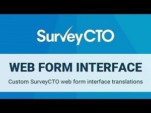 Custom SurveyCTO web form interface translations