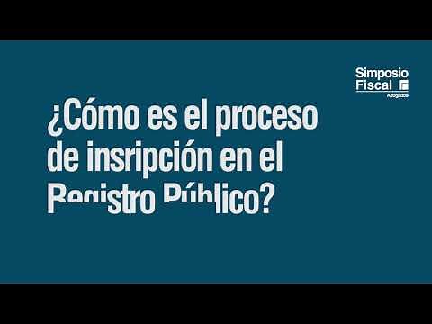 Proceso de inscripción en el Registro Público