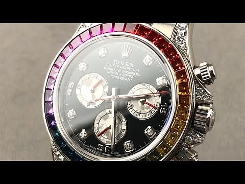 Rolex Daytona Rainbow White Gold 116599RBOW Rolex Watch Review