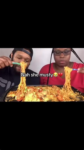 She knew damn well it wasn’t the food😭 #fyp #funny #meme #mukbang #musty