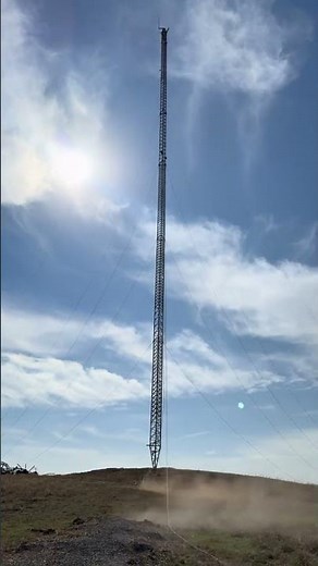 📡💥 “This is how a 400-meter tower falls! 😱” #ControlledDemolition