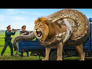 Top Fearless Wildlife Squad Rescues Injured Lion from Giant Python’s Deadly Attack