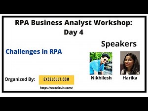 RPA Business Analyst Workshop -Challenges in RPA