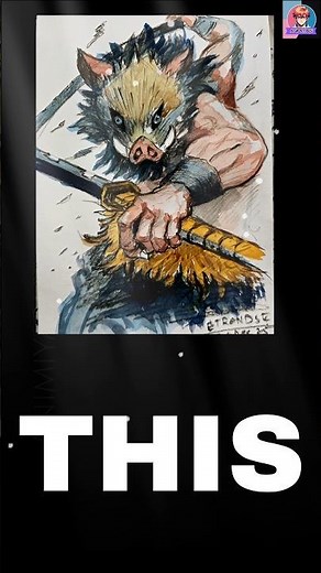 Drawing Inosuke: You Won't Believe the Final Reveal! 🐗✨"