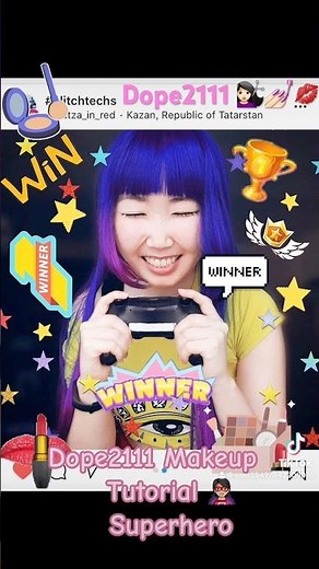 Dope2111 Makeup 💄 Tutorial Superhero 🦸🏻‍♀️ #edms #music #cosplay #costume