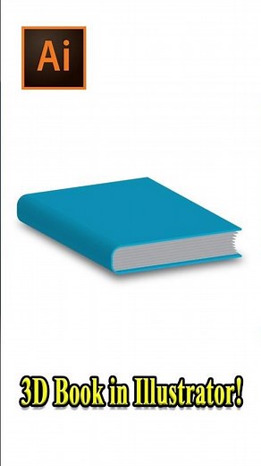 3D Book Design in Illustrator – Quick Vector Effect! #shorts