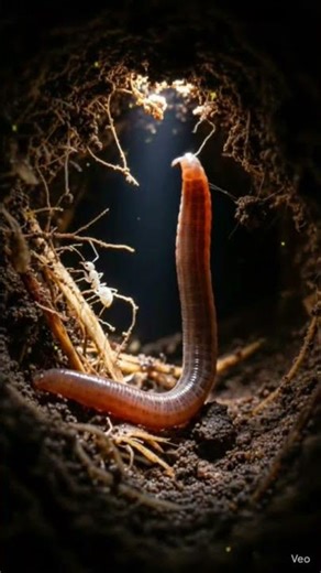 “Earthworm POV: Secret Underground Tunnel Exploration 🐛📷”