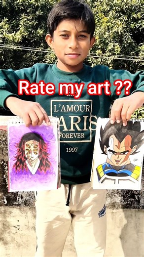 Rate My Anime art #youtubeshorts #ytshorts #anime #vegeta #kokushibo #demonslayer #dragoball #manga