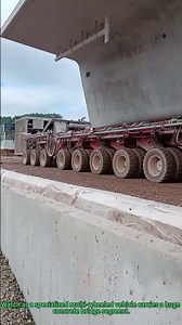 Precast Bridge Transport: Heavy Haulage Moves Massive Concrete Bridge Segment