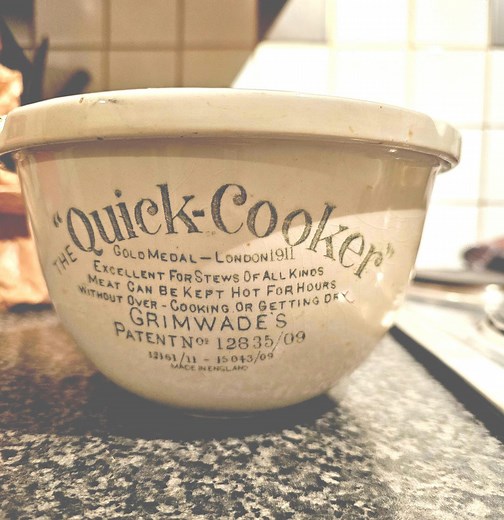 Antique Grimwades Patented Quick Cooker Pudding Bowl With Lid, Circa 1911, Made in England From Stoneware Pottery. - Etsy UK