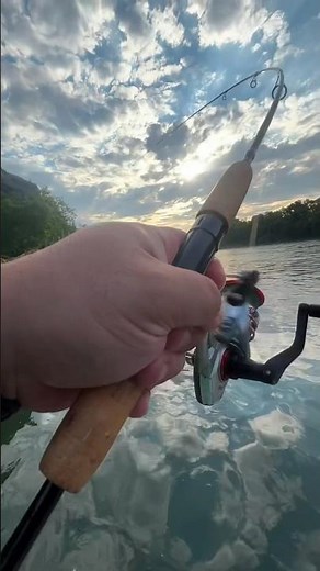 POV: Sunset trout fishing below City Rock Bluff on the White River