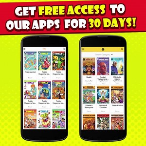 Cooped up in the house with nothing to do? Let us help out. We're giving everyone FREE ACCESS to both our Tinkle and Amar Chitra Katha comic apps for an entire month! Get a FREE one month subscription to our entire catalogue till March 31st, 2020! That's 100 Tinkle Magazines and 350 Amar Chitra Katha books for you and your family to read on your tabs and phones! Create an account at the following links, download our apps and start reading now. Most importantly, stay safe! For FREE access to the 