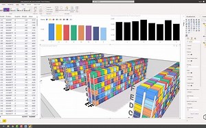 物流管理，供应链分析 3D warehouse sketchup in Power BI - using 3DBI by KG-dev
