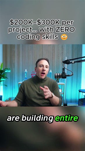 Zero coding knowledge. $200K–$300K per project. 🤯