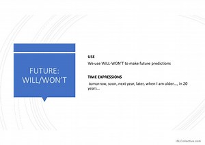 FUTURE FOR PREDICTIONS (WILL/WON'T)
