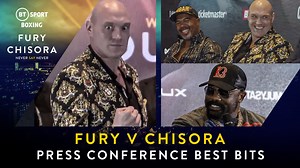 These two need no introduction 😅 Watch the best bits from the Tyson Fury 🆚 Dereck Chisora Press Conference ▶️ | TNT Sports Football