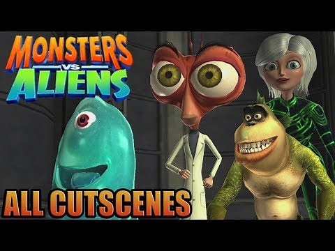 Monsters vs Aliens Game Movie ( All Cutscenes )