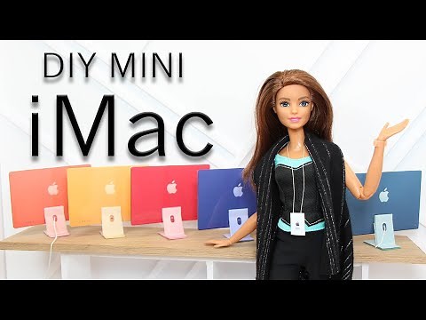DIY Mini - Apple’s NEW iMac M1 Colors - Barbie Computer - Miniature Computer - Mini iMac