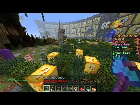 Minecraft LUCKY BLOCK BRAWL #1 with Vikkstar & Lachlan (Minecraft Lucky Block Mod)