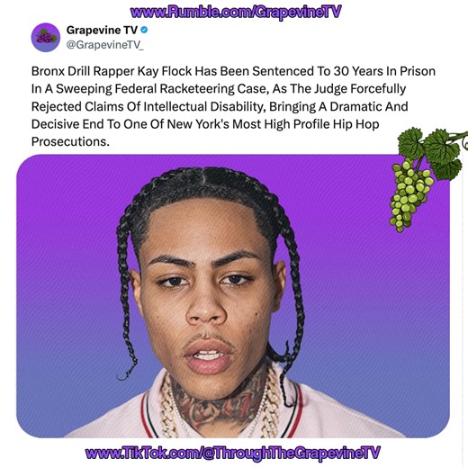 Kay Flock has been sentenced to 30 years behind bars, capping a dramatic fall for one of the Bronx drill scene’s most visible young stars. The rapper was convicted in March on a sweeping slate of federal charges, including racketeering conspiracy, attempted murder and assault with a deadly weapon in aid of racketeering, and possession of a firearm connected to those violent acts. His attorney, Michael T. Ashley, was contacted for comment following the ruling. In the aftermath of the sentencing, 