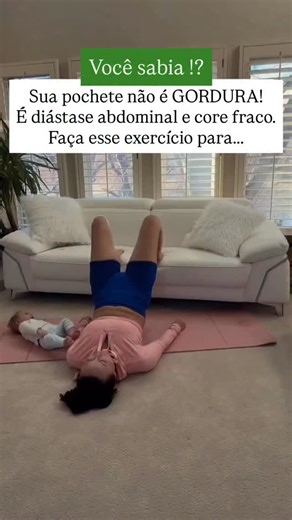Jessica | EMAGRECIMENTO on Instagram: "Muita mulher tenta resolver a “pochete” focando só em gordura… quando, na verdade, o problema está no core enfraquecido e na diástase. Exercícios certos fazem o abdômen voltar a sustentar o corpo de dentro pra fora. Salva esse vídeo e acompanha os destaques pra entender melhor esse processo 🤍 #diastase#treinoemcasa#maefit#exercíciosemcasa#barrigachapada"