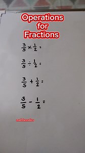 4.4K views · 46 reactions | Multiplication, Division, Addition & Subtraction of Fractions. #mathematics #fractions #arithmetic #reels | Math Fannatics | Facebook