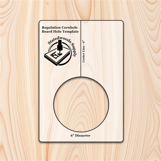 Cornhole Board Hole Layout Jig | High Quality Acrylic Laser Cut Woodworking Template - Etsy