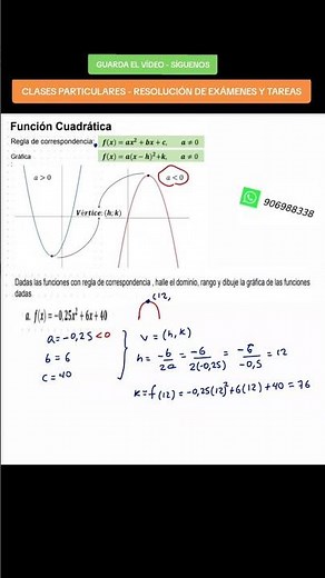 función cuadrática aprende matemáticas desde 0 #ayudaentareas #matematicas #maths #utp #algebra