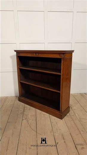 Late 19th Century Solid Oak Open Bookcase