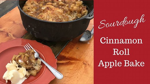 Sourdough Cinnamon Roll Apple Bake