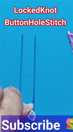 Locked Knot ButtonHole Stitch|||||||||||| Beginners HAND Embroidery TUTORIAL