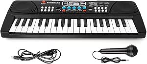 37 Key Upgrade Piano Keyboard for Kids Musical Toys Ages 3-5 Beginners Keyboard Piano with Microphone for 3 4 5 6 Year Old Boys Girls Gifts