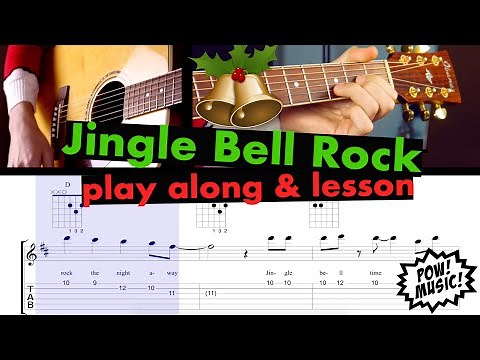 Jingle Bell Rock - Easy Acoustic Guitar Play-Along Lesson - Chords & Melody LEVEL 2 (Christmas Song)