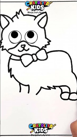 Dibujar y Colorear Familia de Gatitos Crayolita Kids