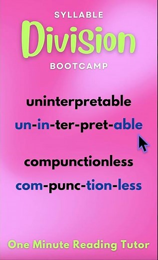 Syllable Division Bootcamp: Syllabication Rules & Examples 50 #syllabledivision #phonics #syllables