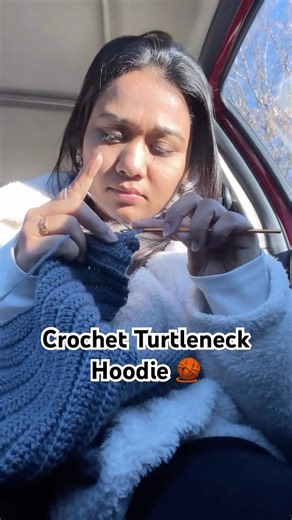 Crochet Turtleneck Hoodie 🧶 #crochet #morningroutine #usa #morning #tutorialamigurumicompleto