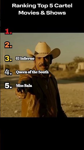 Ranking Top 5 Cartel Movies & Shows #cartel #movies #ranking