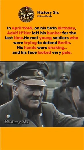 Hitler’s last public moment #shorts