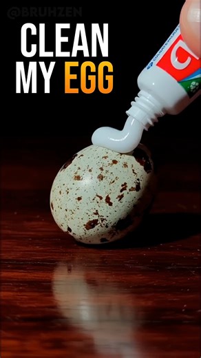 Bruhzen on Instagram: "7,000 Seconds to Scrub this EGG!🥚🪥 Shell porosity allows for contamination. Today, we achieve 100% purity. 🧼 The sanitation protocol began with a 7,000-second abrasive polish using dental paste. To treat the internal fluids, we executed a dual-point extraction at 2,000 RPM. The mixture was stabilized with exactly 40 grains of salt and homogenized via pneumatic air pump. The final sterile product is presented on a blanched Luffa structure for maximum airflow. Result: The