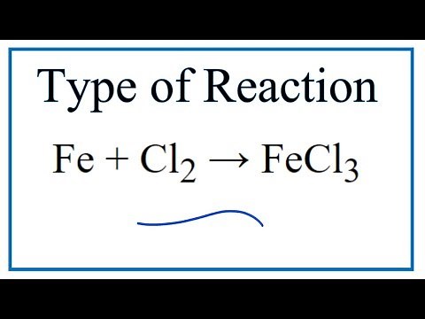 Type of Reaction for Fe + Cl2 = FeCl3