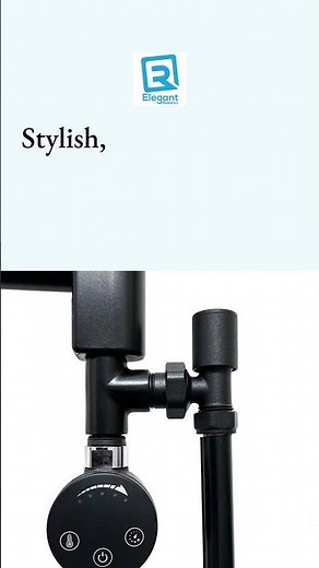 800 x 300 Dual Fuel Flat Black Heated Towel Rail Radiator