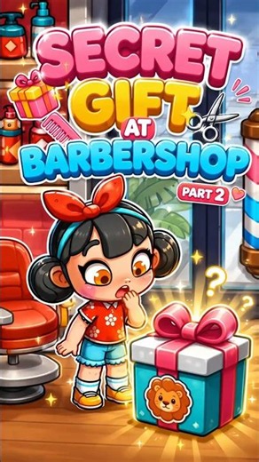 Secret Gift at barbershop 2 #avatarworld #pazu #avatarstory #tocaadventure #tocaboca #avatarfamily