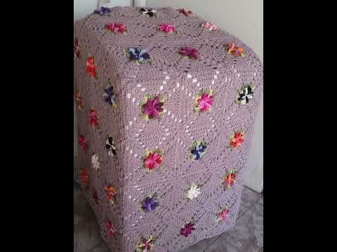 Crochet washing machine cover