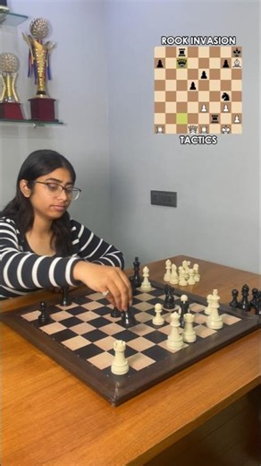 Brilliant rook invasion crushes defensive coordination #chesstactics #rookinvasion #middlegamebattle