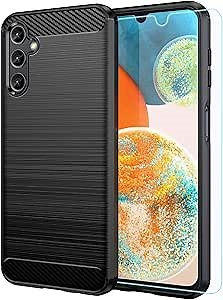 for Samsung Galaxy A14 5G case,Galaxy A14 case with HD Screen Protector,Fashion Shock-Absorption Flexible TPU Bumper Soft Rubber Protective Phone Case Cove for Samsung Galaxy A14 5G, Black