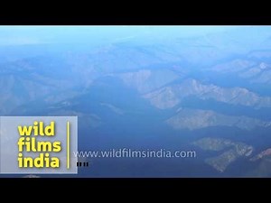Aerial view of Shivalik range and lower Himalaya in Himachal