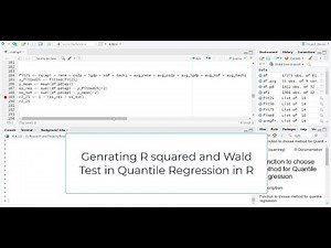 Generate R Square and Wald Test in Quantile Regression In R