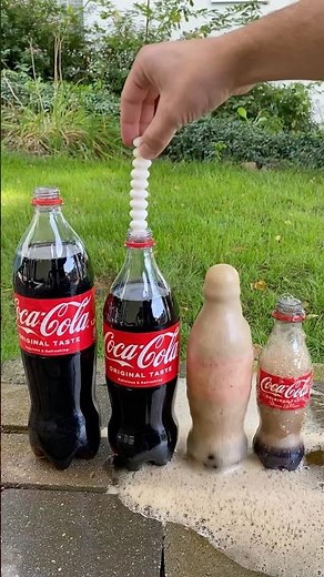 Coca Cola, Fanta,Sprite und Mentos | Experiment #Shorts