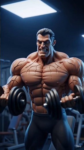 Watch this EPIC AI-generated bodybuilder workout! #fitness #motivation #fitnessmotivation