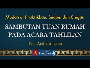 Tahlilan Greeting | Easy, Simple, and Elegant | Arabic and Latin Text